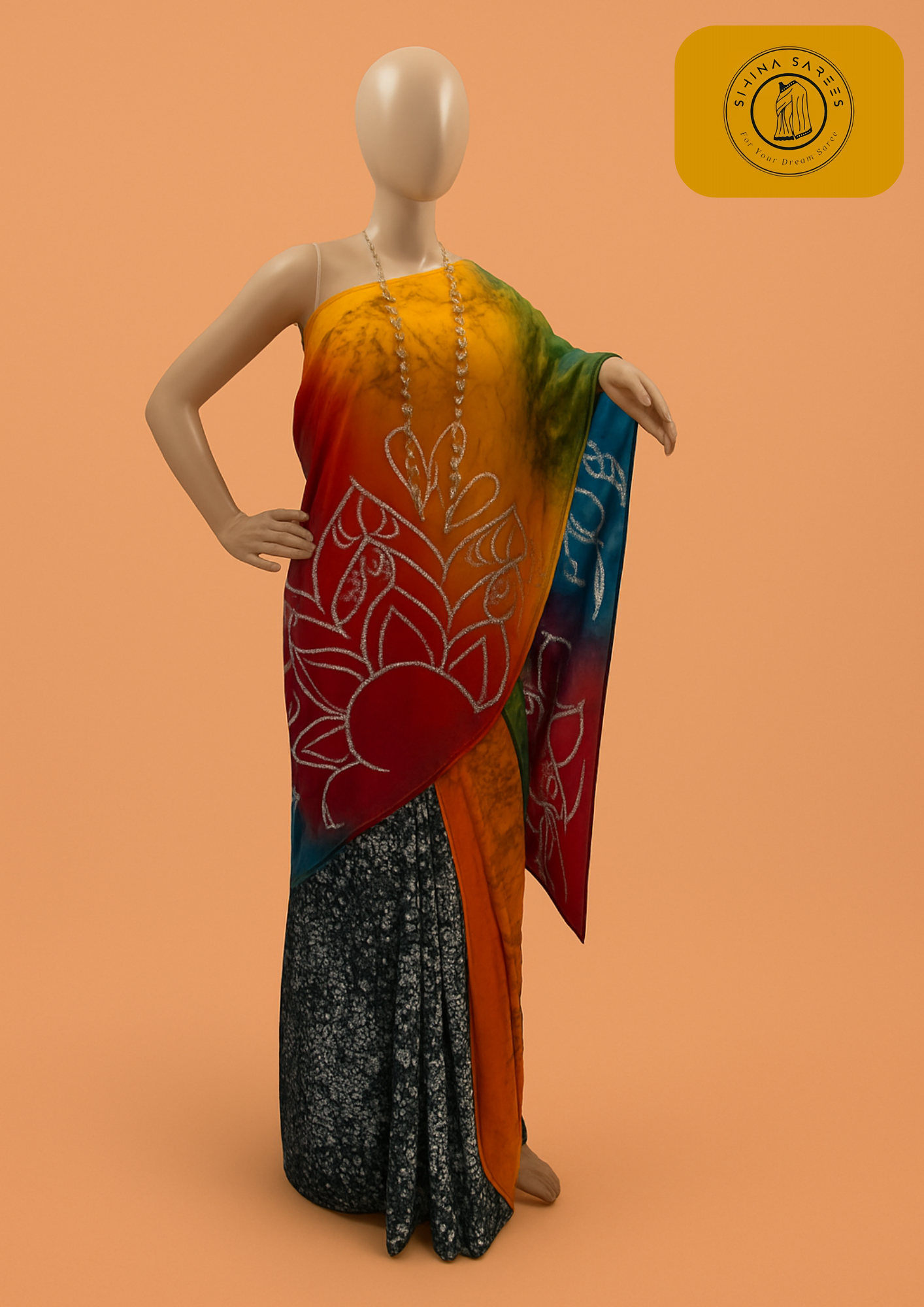 Bathik Multi Colour Saree
