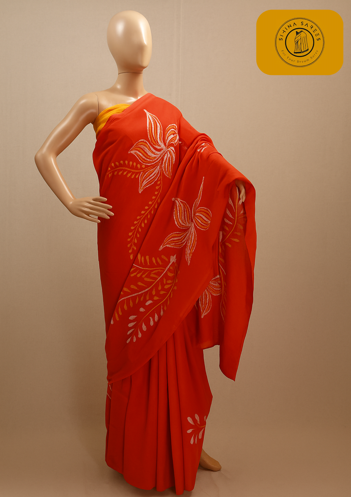 Bathik Multi Colour Saree