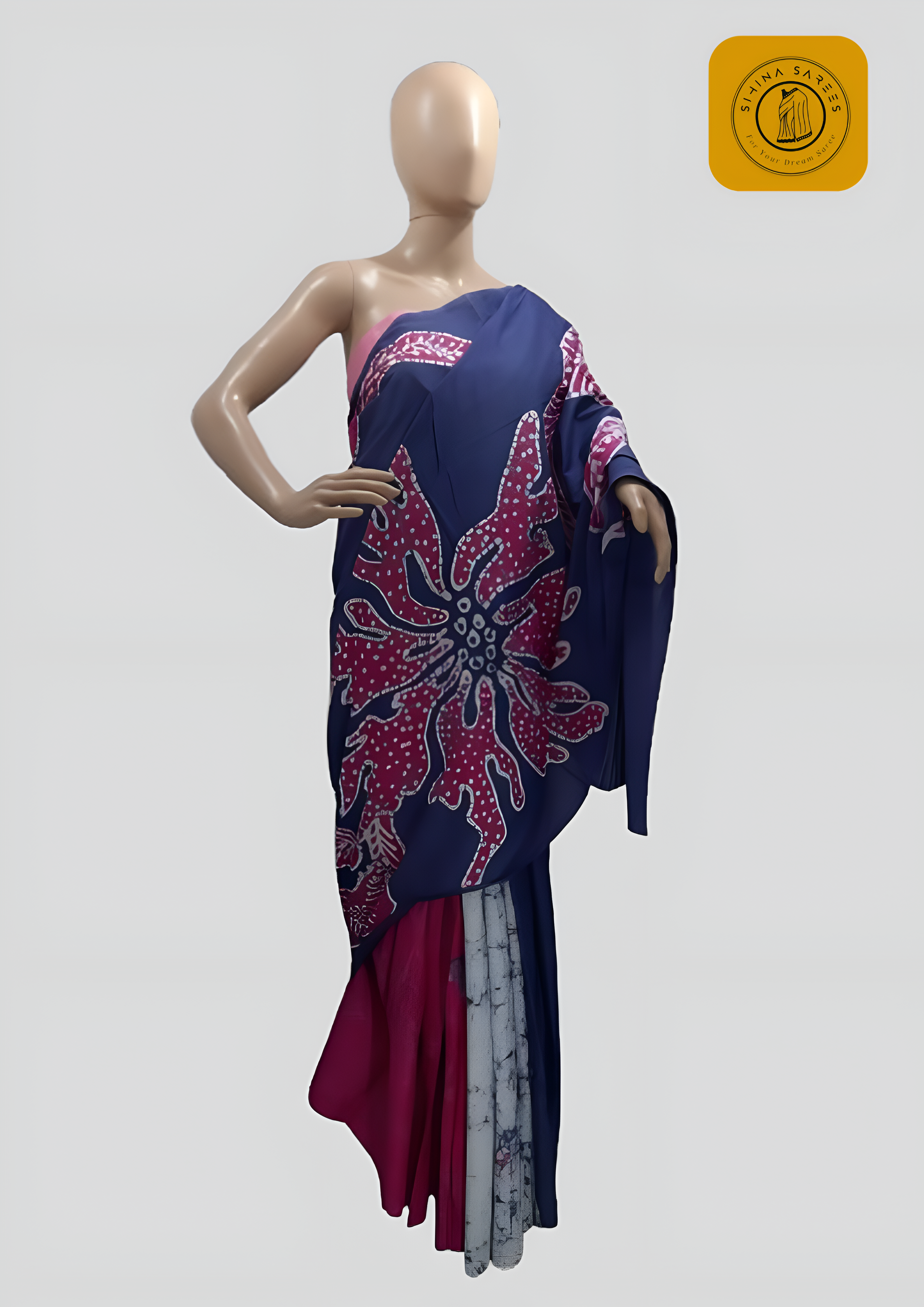 Bathick Three Colour Cotton Saree