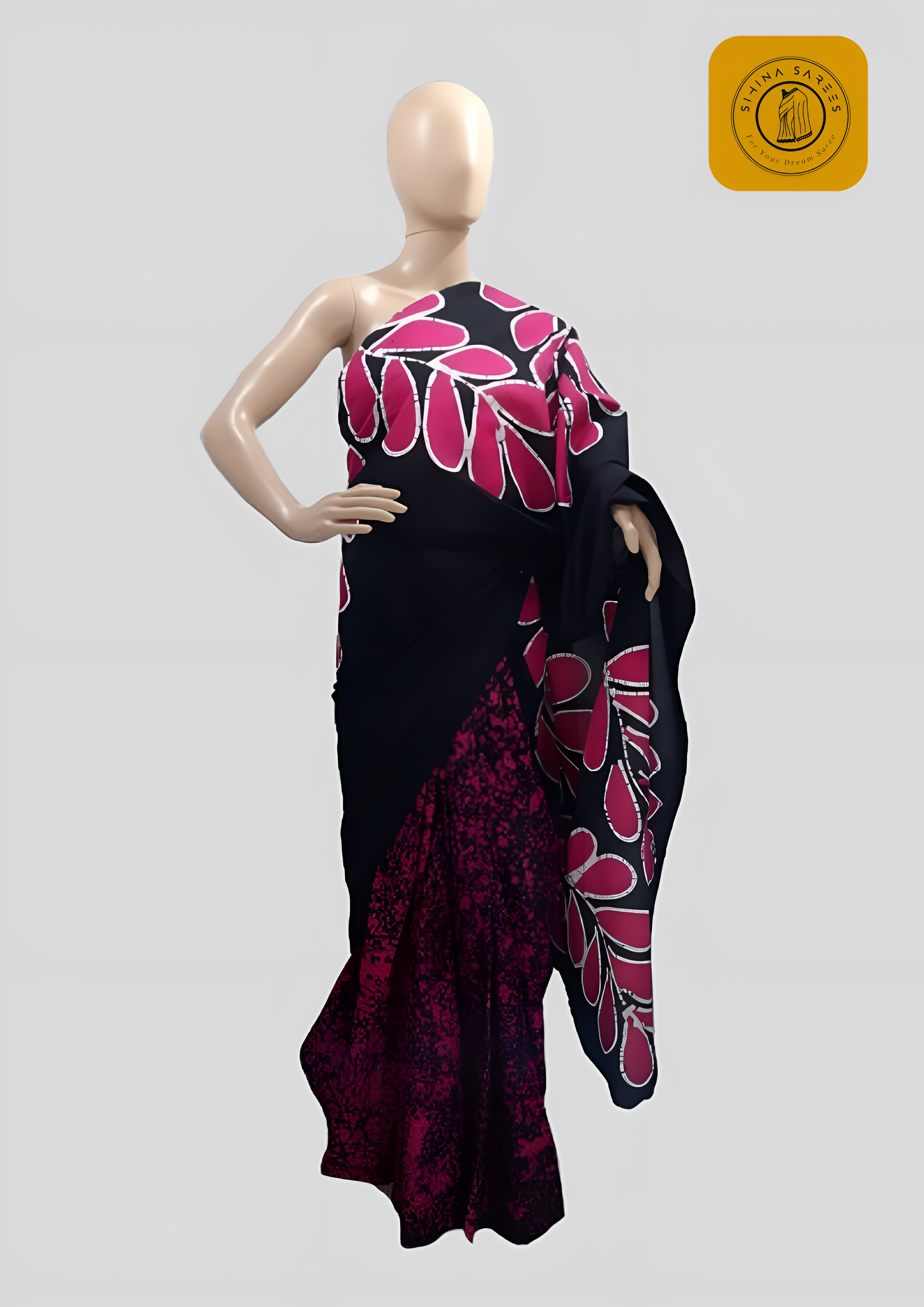 Bathik Three Colour Cotton Saree