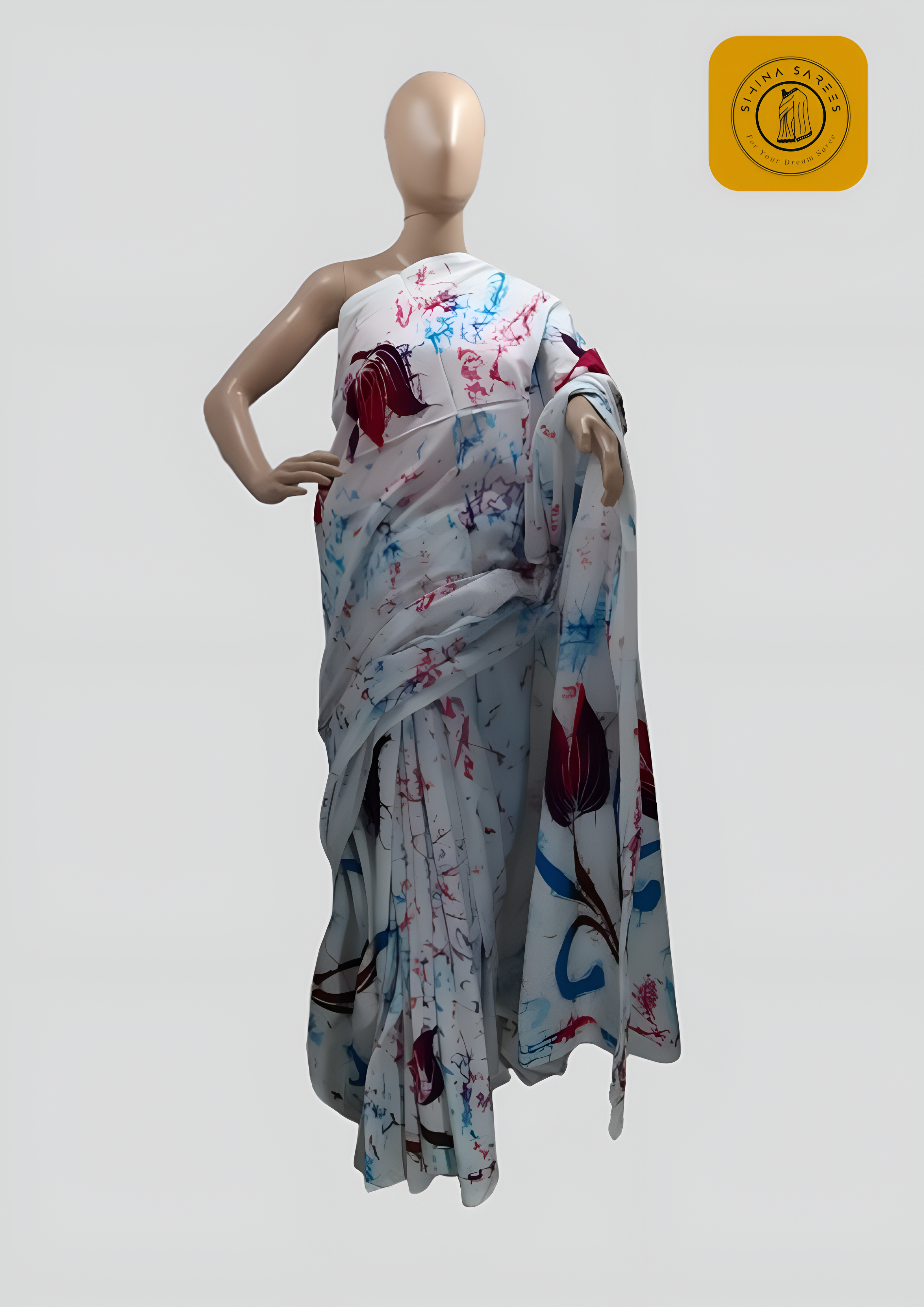 Multi Colour Cotton Bathik Saree