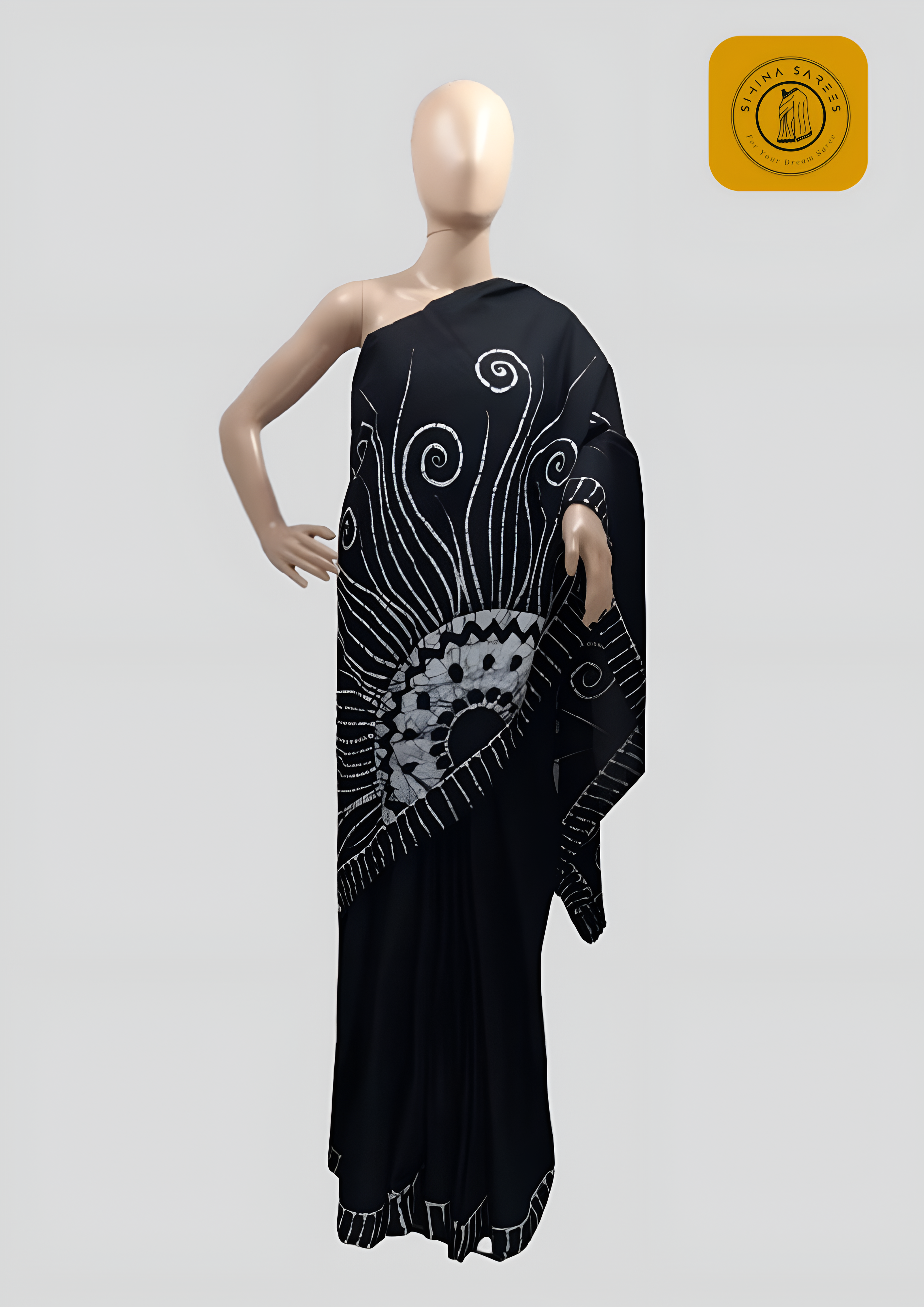 Bathik Two Colour Cotton Saree