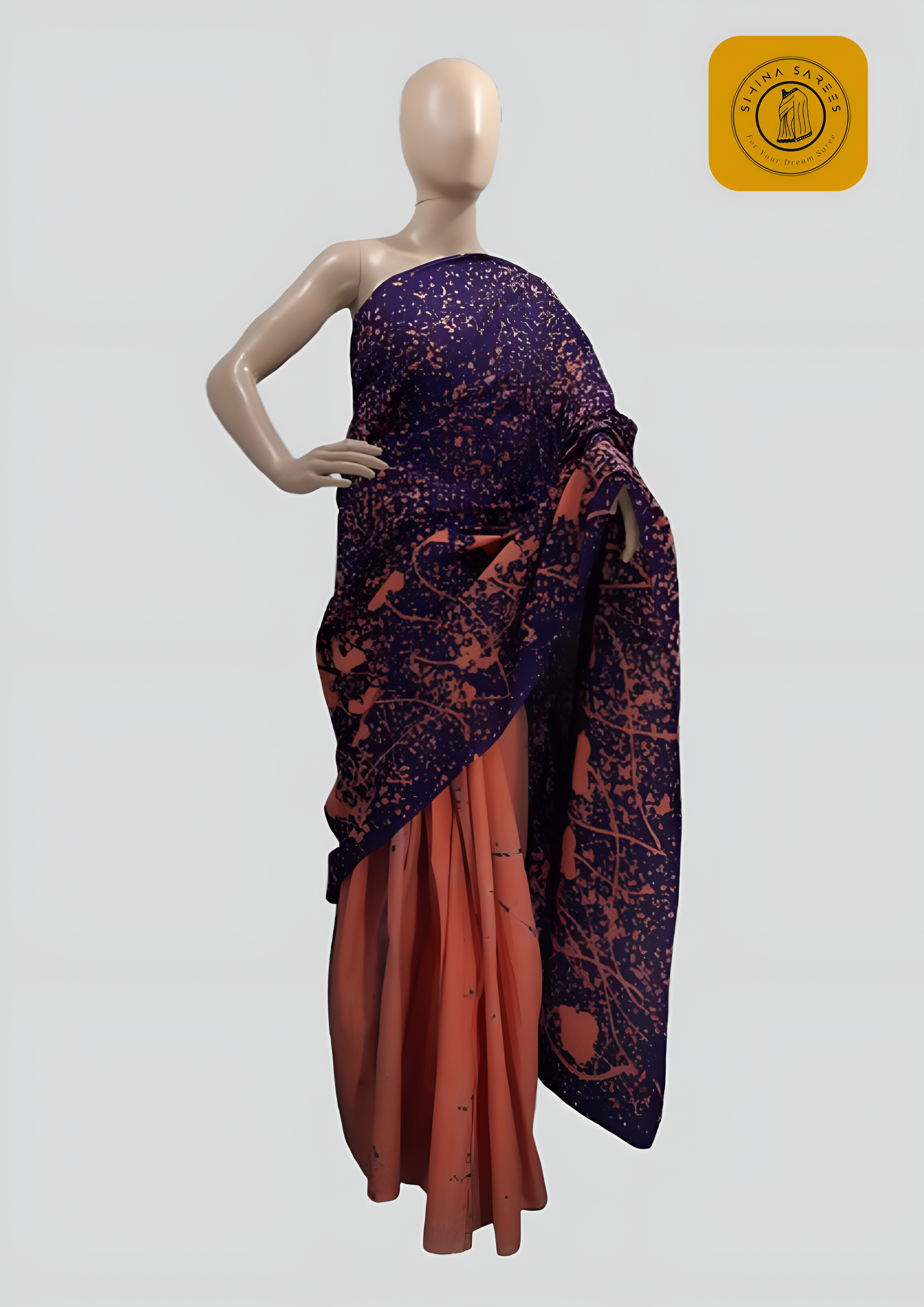 Two Colour Bathik Saree